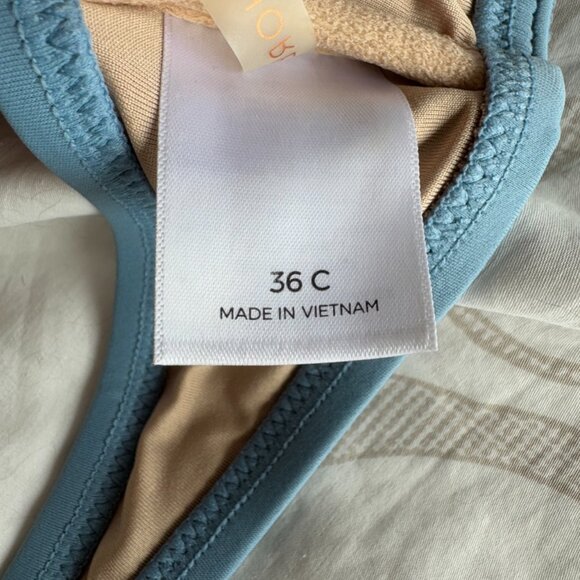 Push Up Crochet Dusty Blue Halter Bikini Top - Picture 7 of 7